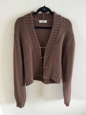 GUIZIO cropped safety pin cardigan